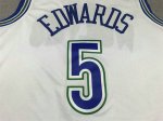 NBA 5 Edwards Timberwolves 2023-24 Classic Maillot blanc brodé